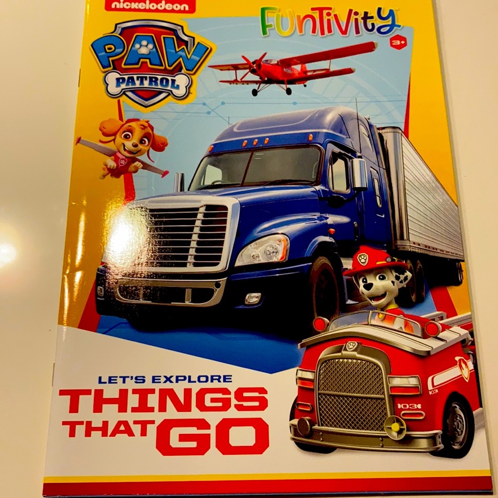 Paw Patrol Funtivity Things That Go Book